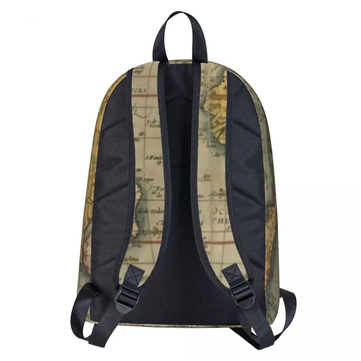 Imagem -02 - Mapa da Terra Imprimir Mochila Feminino Homem Mapa do Mundo 1570 Mochilas Macias Poliéster Streetwear Alta Escola Bolsas Ciclismo Personalizado