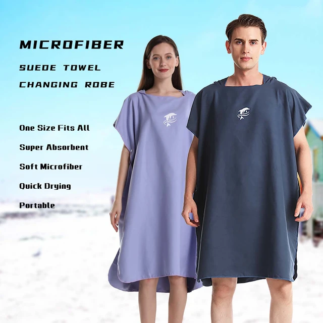Mutao Unisex Surf Poncho Robe Towel Microfiber Bathrobe Ponchos Surfer Robe For Surfing Swimming Diving Beach AliExpress