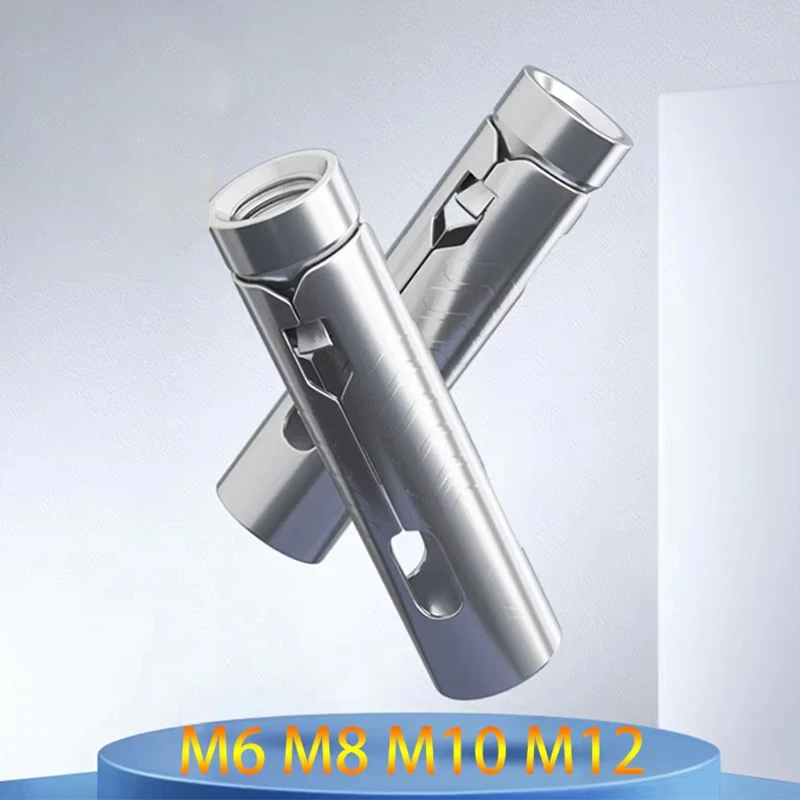 

M6 M8 M10 M12 201/304 Stainless Steel Internal Expansion Anchor Bolt, Fish Scale Tube Gecko Anchor for Concrete Brick Masonry
