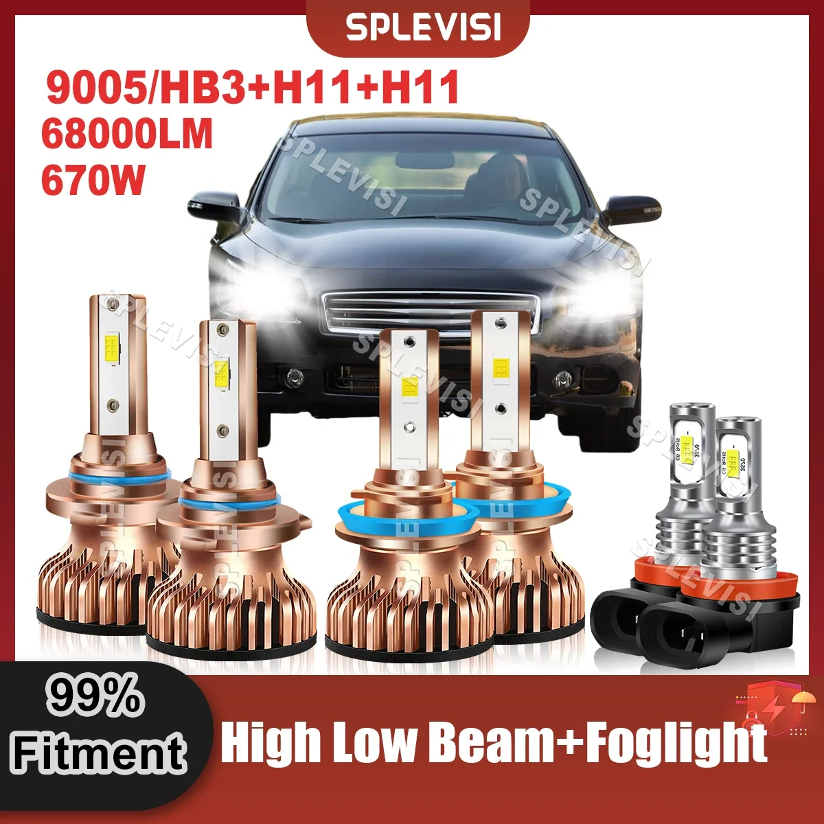 

Car Auto LED Headlight Hi Low Beam Foglamp Bulbs 9005 H11 H11 For Nissan Maxima 2009-2015 2009 2010 2011 2012 2013 2014 2015