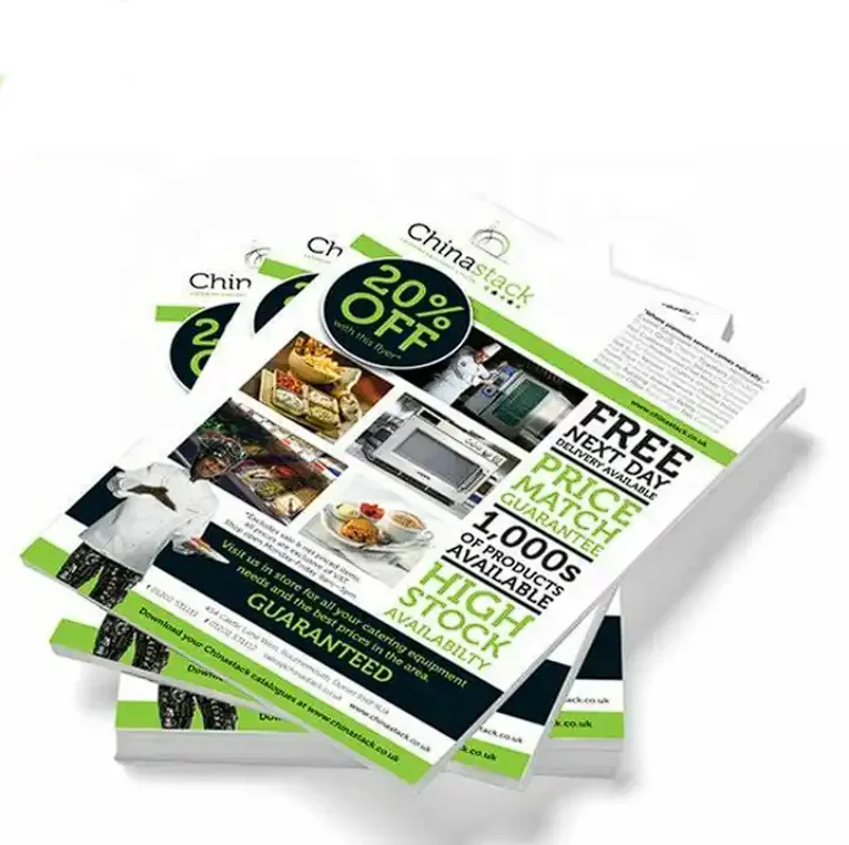 100/200pcs size A5 A6 Custom Leaflet Flyers Printing Services Outdoor Advertising Manua Printing Poster
