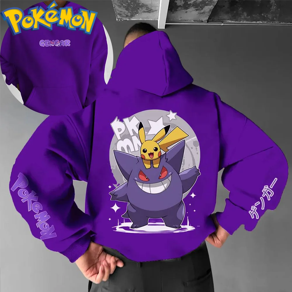 conjunto-de-moletom-com-capuz-pokemon-de-algodao-roxo-com-estampa-de-personagem-gengar-e-pikachu-manga-comprida-roupa-casual-unissex-roupas-de-anime