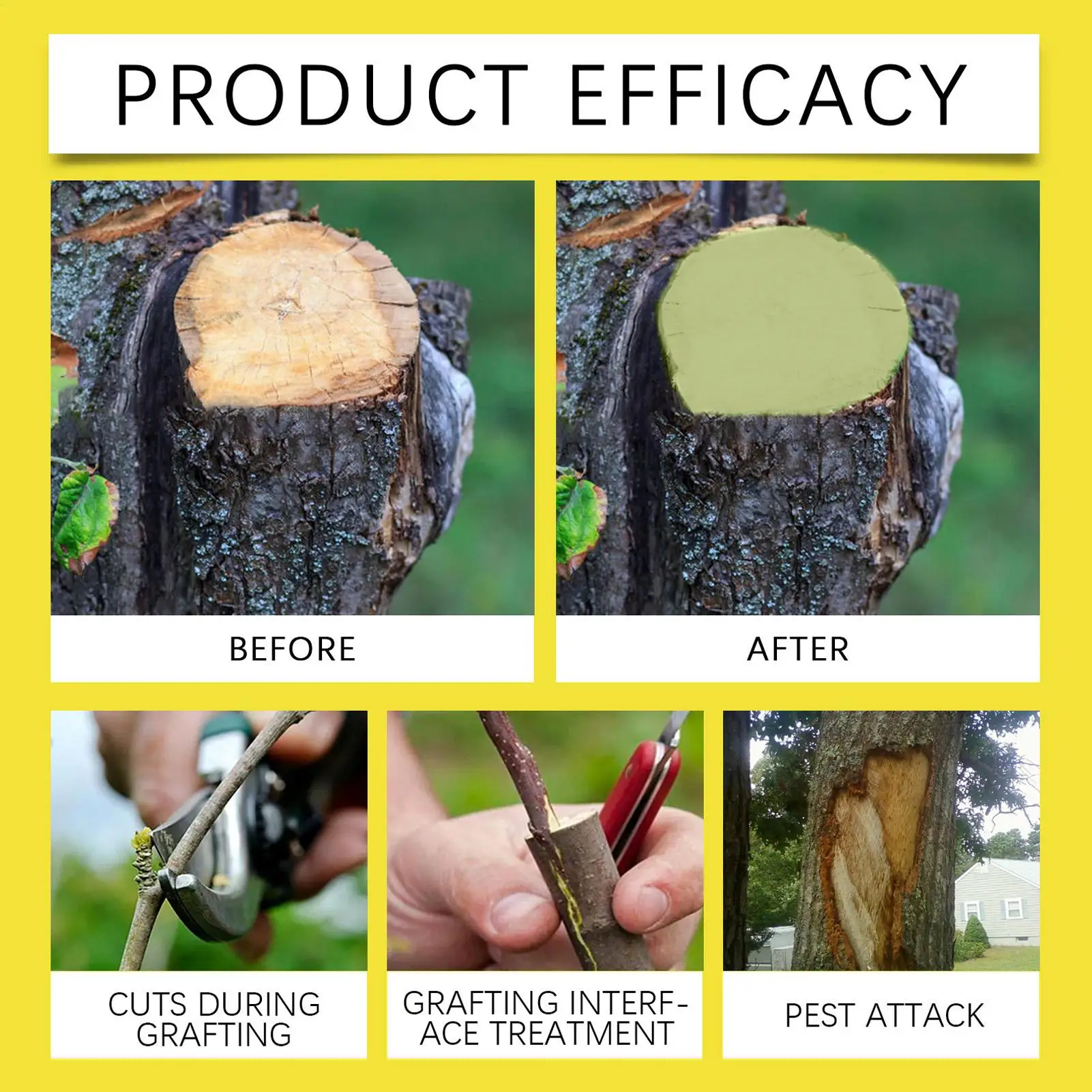 100g Tree Wound Bonsai Cut Paste Smear Agent Pruning Compound Sealer with Brush Grafting Pruning Sealer Tree Repair Ointment ﻿