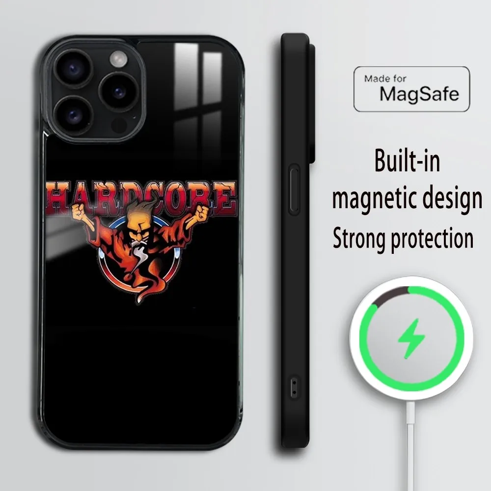 T-Thunderdome H-Hardcore Phone Case For iPhone 16 15 14 13 12 11 Pro Max Plus Mini Magsafe Mirror Wireless Magnetic Cover