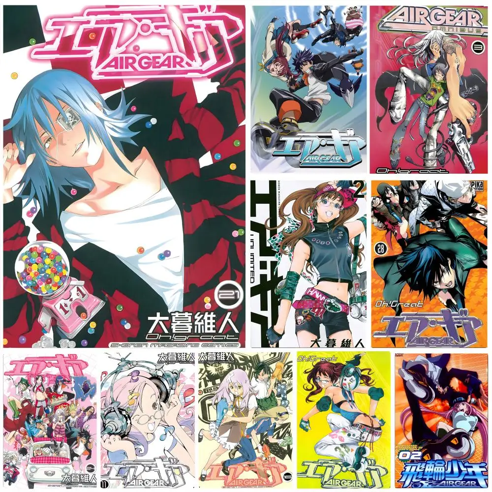 Anime Air Gear Poster Self-adhesive Art Waterproof Paper Sticker Coffee House Bar Room Wall Decor