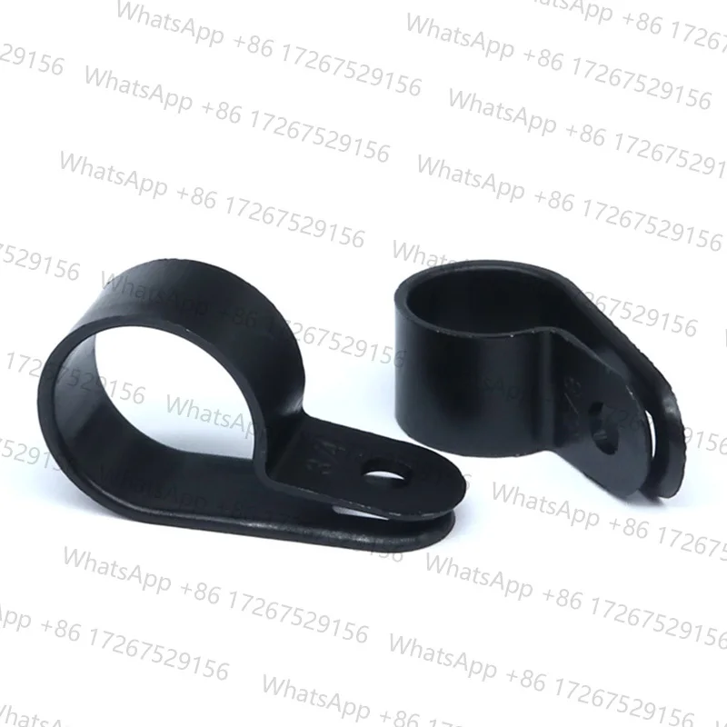 200pcs  CC-0/1/2/3/4/5/6 Wire Hose Tube R-Type Black Nylon Cable Clamp Organizer Cord Clips Locking Wire Dia 3.2-25.4mm