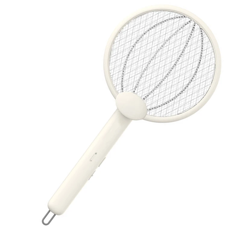 Lámpara matamoscas recargable para exteriores, raqueta repelente de mosquitos, DC3000V