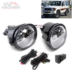Front Bumper Fog Light LED Driving Fog Lamp Assy Kit With Wiring For Land Cruiser Pick Up J70 LC70/71/76/78/79 2010-2022