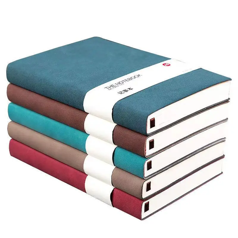 A5/A6 Plain Simple Sheepskin Leather Notebook Blank Inner Page Notepad Business Work Meeting Diary Office Stationery Wholesale