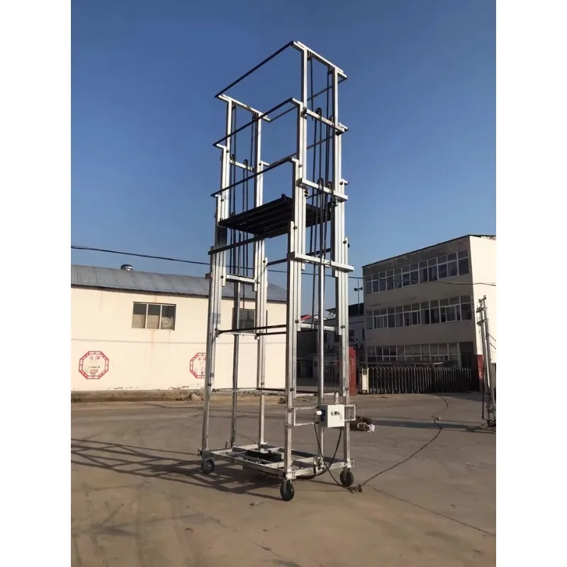 رافعة هيدروليكية متنقلة للديكور الداخلي والخارجي وجهاز تحكم عن بعد ومنصة رفع السقالات آلة قابلة للطي