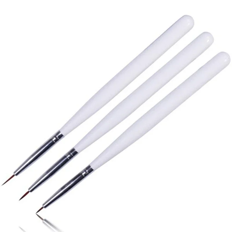 3 Pcs Nail Art Brushes Liner Sketch Drawing Pen Nail Brush For UV Gel Polish Nail Art Painting