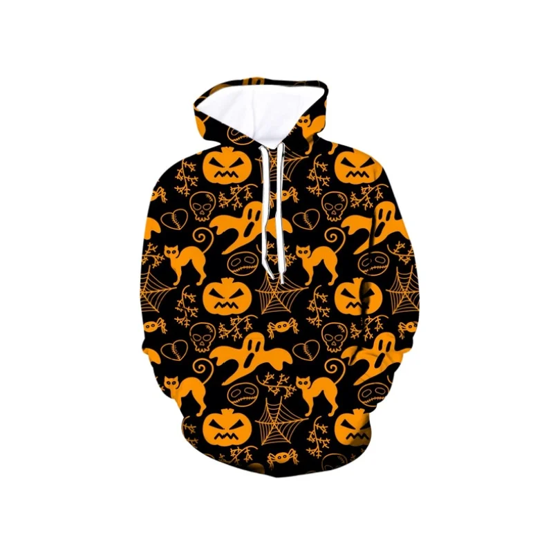 

Halloween Pumpkin head Fashion Printing Male Hoodie Trend Dazzling Cool Style 2025 Trending Products High Quality Fibre Top