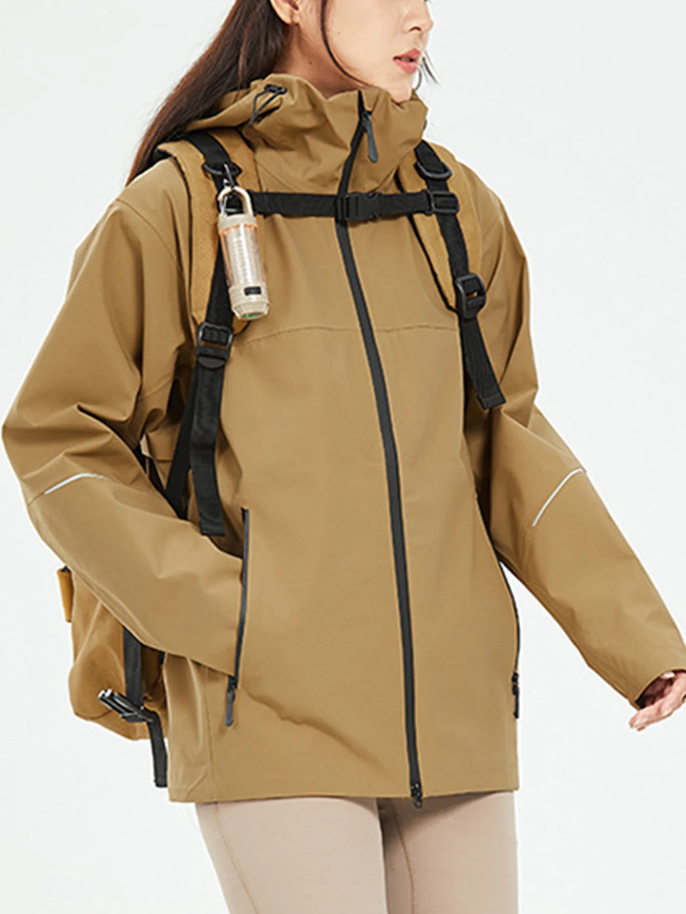 

Women's Trendy Chic Lightweight Jacket Long Sleeve Hooded Casual Fashion Daily Autumn Winter Plain