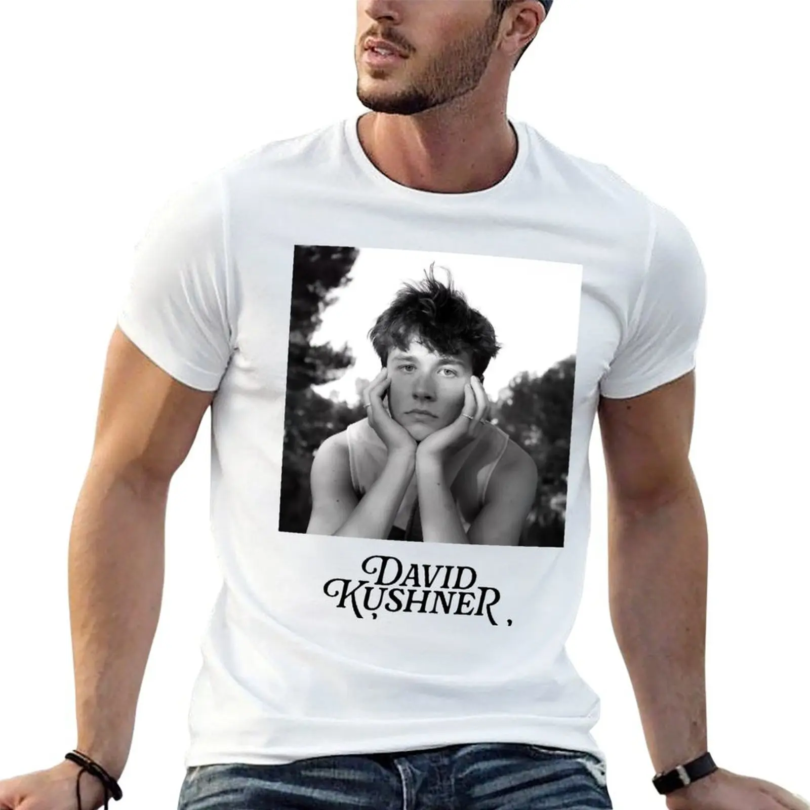 

Хлопковая мужская футболка, хлопковые рубашки Kushner, мужские рубашки для Merch Man Signature Kushner t for David g David, забавные рубашки