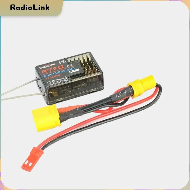 RadioLink R7FG 2.4GHz 7CH Dual Antenna Reciever แรงดันไฟฟ้าสูงแบบบูรณาการ Gyro รุ่นสําหรับ Radiolinks RC6GS RC เครื่องส่งสัญญาณ