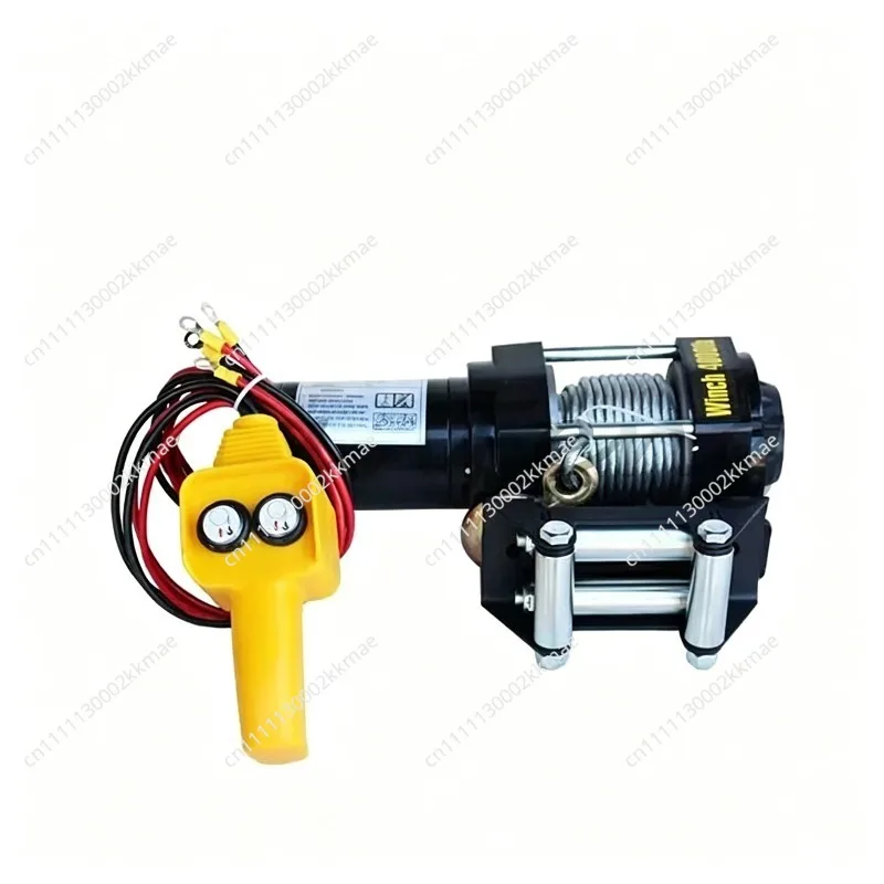 Electric Winch 12V Electric Hoist 24V Winch Motor 1100W Horizontal Traction 3000 Lbs