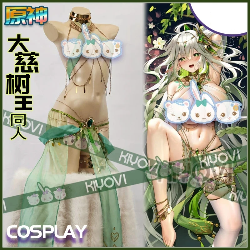 

Nahida Cosplay Anime Game Sumeru God The Greater Lord Rukkhadevata Costumes Original Doujin Sexy Underwear Accessories Full Suit