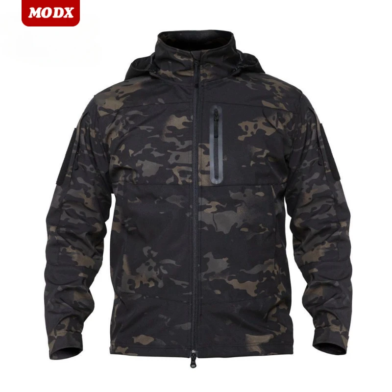 Spring Tactical Shark Soft Shell Charge Jacket Men Outdoor Hiking Waterproof Training Clothes Windproof Casual Camouflage Suit