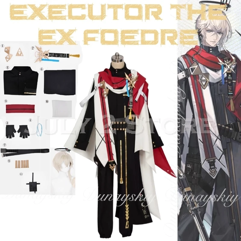 

Arknights Game Executor the Ex Foedere Cosplay With Exclusive Clothes For The Catholics And Beige Wigs Cosplay Costume Full Suit