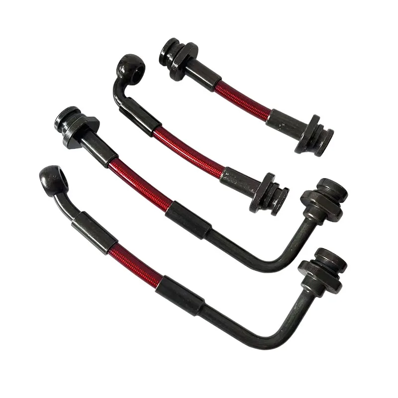

Motor Vehicle Universal Hydraulic Disc Brake Hose AN3 Stainless Steel Braided Clutch Oil Pipe Female M10X1 90° Motorcycle Racing