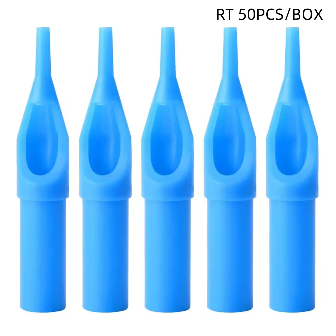 

50pcs Disposable Plastic Tattoo Needle Tips Blue Tube 3RT/5RT/7RT/9RT Round Tattoo Needle Covers for Tattoo Needles Accessories