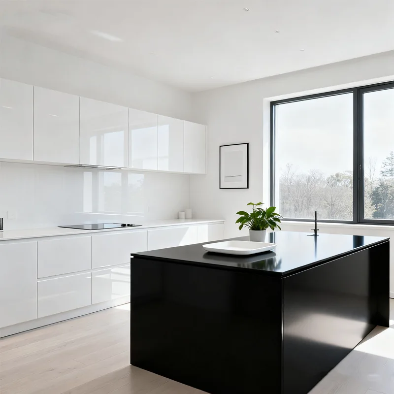 Cabinet Manufacturers Australia North America White High-gloss Baking Paint Export Foreign Trade Engineering Wholesale Cabinet C