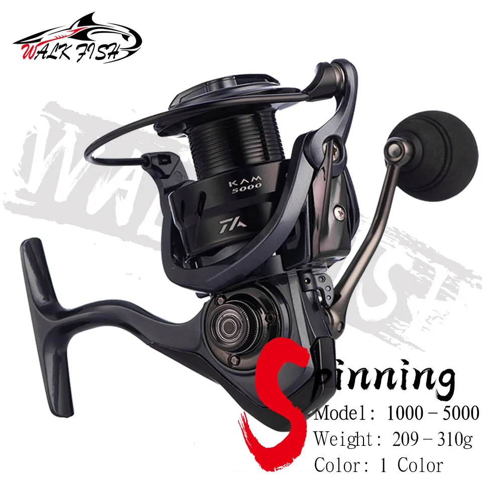 WALK FISH New Black High Quality Max Drag 13KG Spool Fishing Reel Gear 6.2:1 Ratio High Speed Spinning Reel Casting Reel Carp