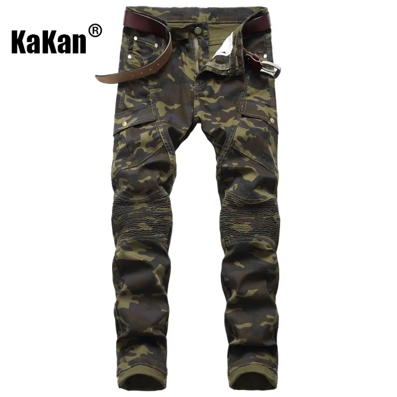 

Kakan - New Camouflage Jeans for Men, Trendy and Personalized Slim Fitting Stretch Long Jeans K59-8013