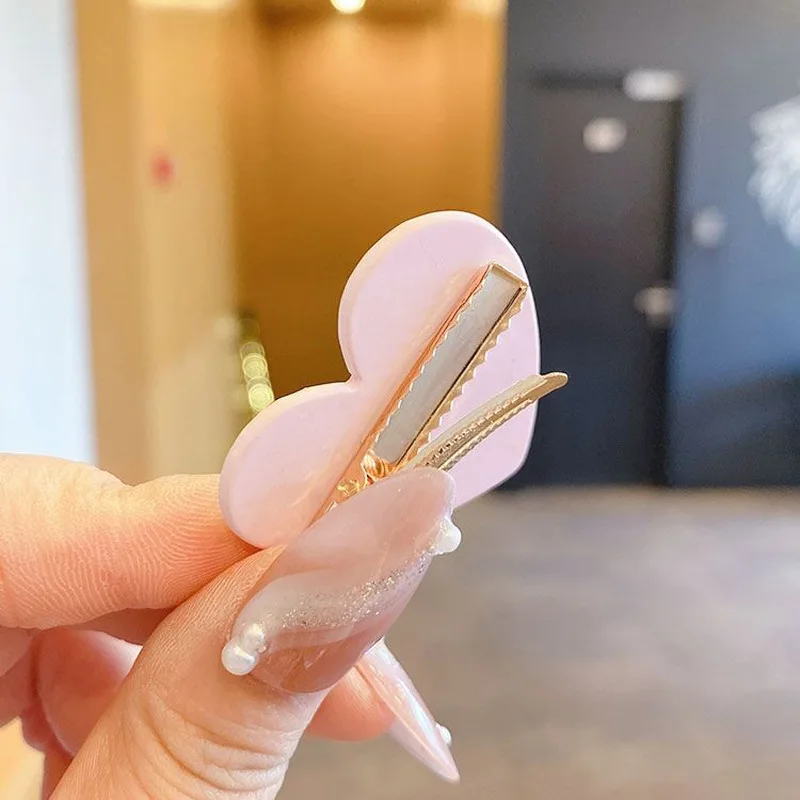 Jepit Rambut Mode Warna Permen Jepit Rambut Wanita Jepit Rambut Hati Jepit Rambut Anak Perempuan Poni Klip Samping Tongkat Rambut Aksesori Rambut