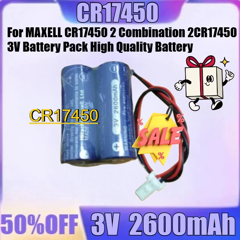 

For MAXELL CR17450 2 Combination 2CR17450 3V Battery Pack New 1pce/lot High Quality Battery