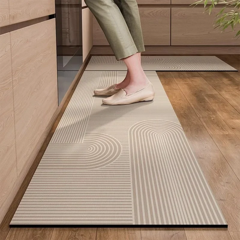 

Kitchen Absorbent Floor Mats Pvc Area Rug Soft Non-slip Long Carpet Diatom Mud Door Absorb Water Mat Home Decoration Modern