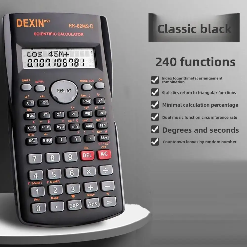 12 Digits Display Scientific Calculator Multifunctional Big Screen 240 Functions Calculator Portable Simple Operation