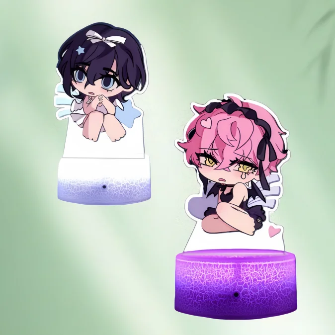 

15Cm Acrylic Night Lamp of Alien Stage Luka Hyuna Mizi Wing Decoration Monochrome 16 Color Touch Light Fan Gift Toy