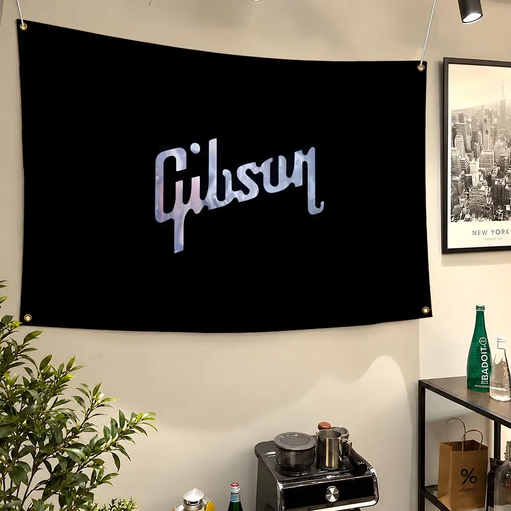 Brand G-Gibson Les Paul SG ES Guitars Flags Wall Hanging Flag Banners For Birthday Parties Outdoor Bedroom Dorm Room Decor