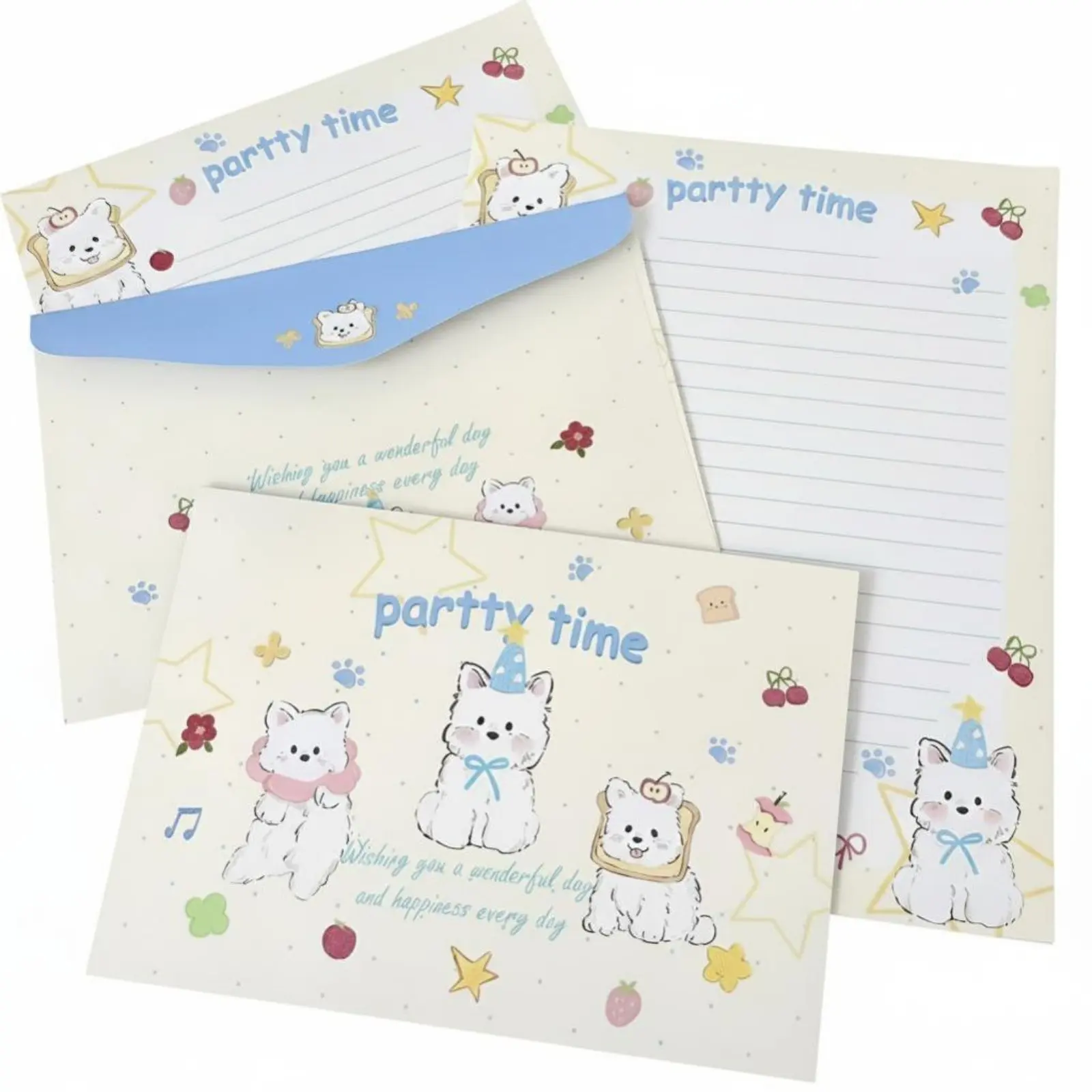 

Cute Cartoon Creature Envelope & Letter Paper Set, Handwritten Stationery, Ins Style Greeting Card, Confession, Gift