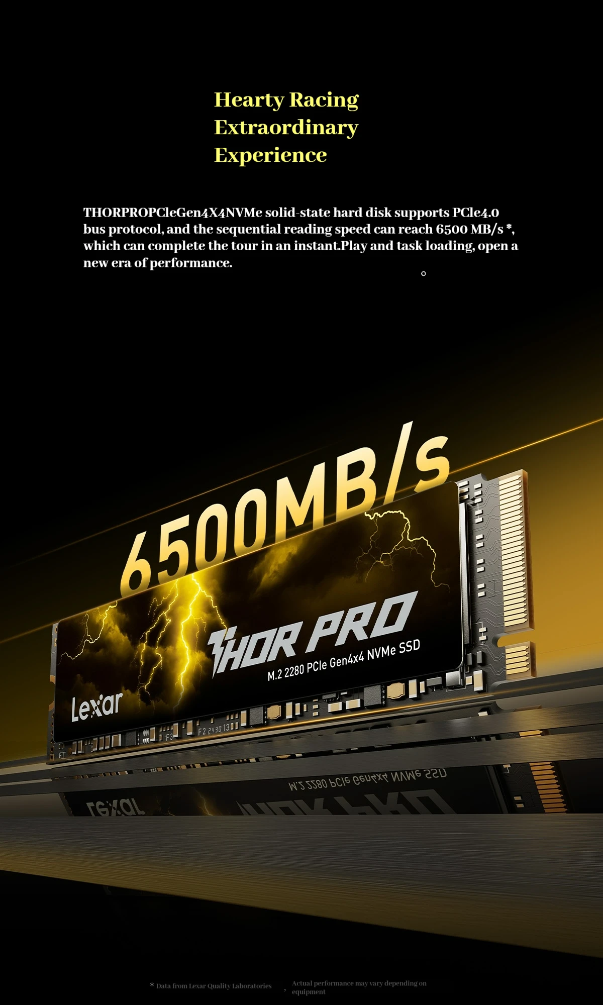 内蔵型SSD lexar thor pro 2tb m.2 ssd Lexar THOR PRO SSD NVMe M.2 6500MB/s 1TB 2TB M.2 2280 PCIe