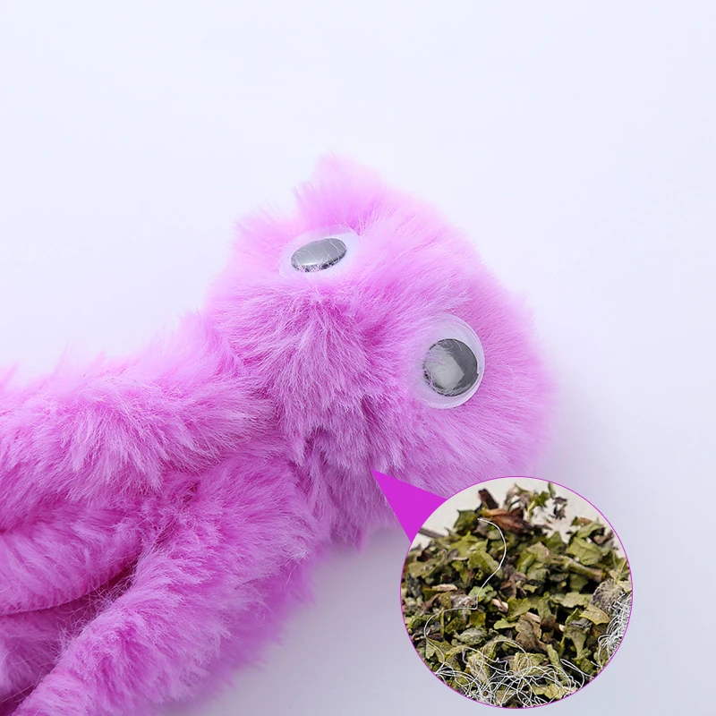 Cute Interactive Octopus Plush Cat Toy Bite Proof Teeth Grinding Toy Indoor Play Pet Supplies For Kitten & Adult Cats