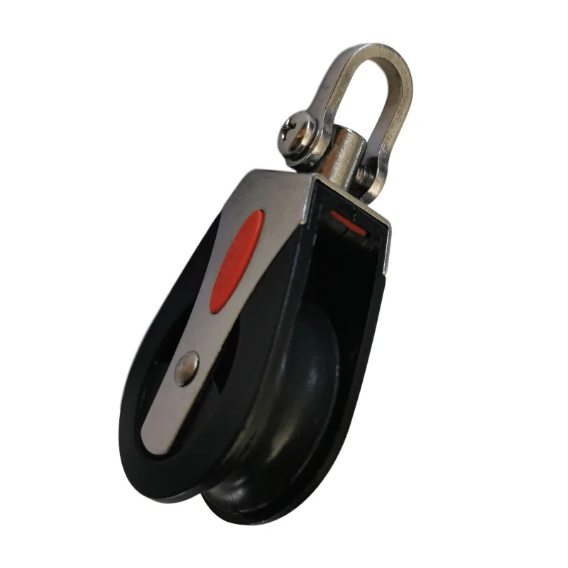 Bloque de polea Universal para velero, accesorio de rodamiento liso con cabeza única giratoria, 2 piezas, 1500 libras de carga