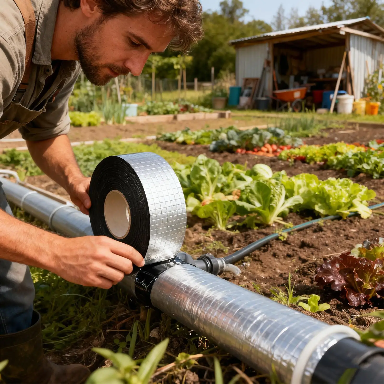 شريط عازل لأنابيب المياه ذاتية اللصق حماية من التجميد في الشتاء شريط حماية من التجميد في الهواء الطلق للأنابيب النحاسية