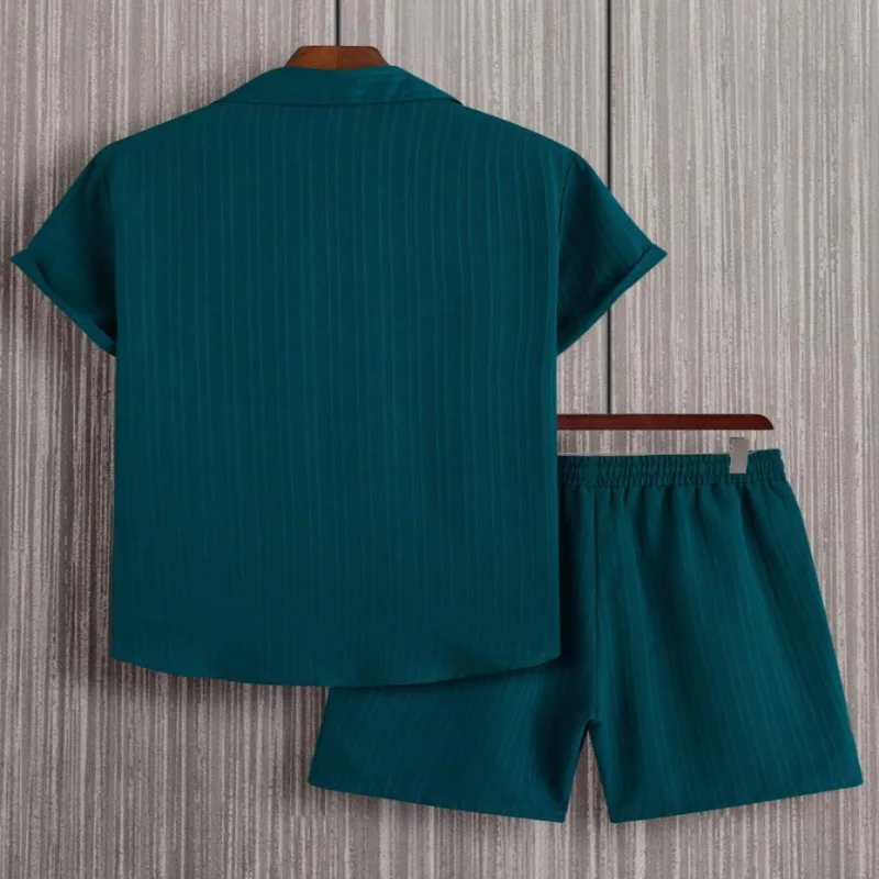 2026 Sommer Neuheit Herren 2-teiliges Set Kurzarmhemd & Shorts – Leicht, Atmungsaktiv, Lässig, Streetwear, Trendig für Alltag & Urlaub – Detail 21