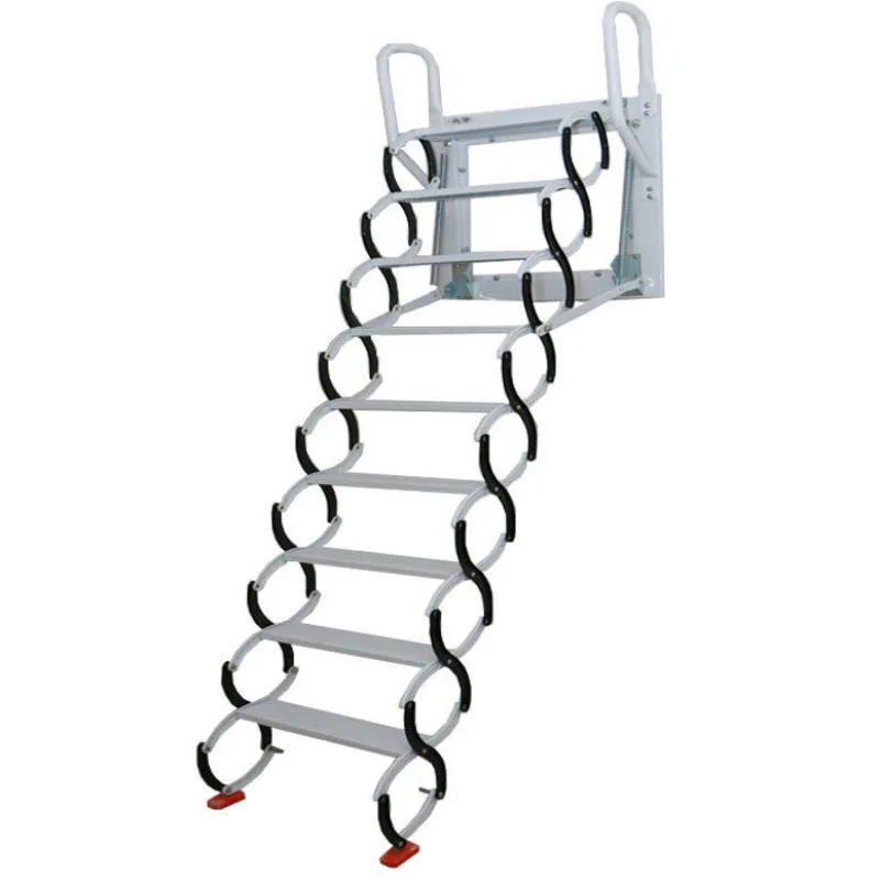 

Attic retractable wall hanging multi-functional shrink stretch ladder