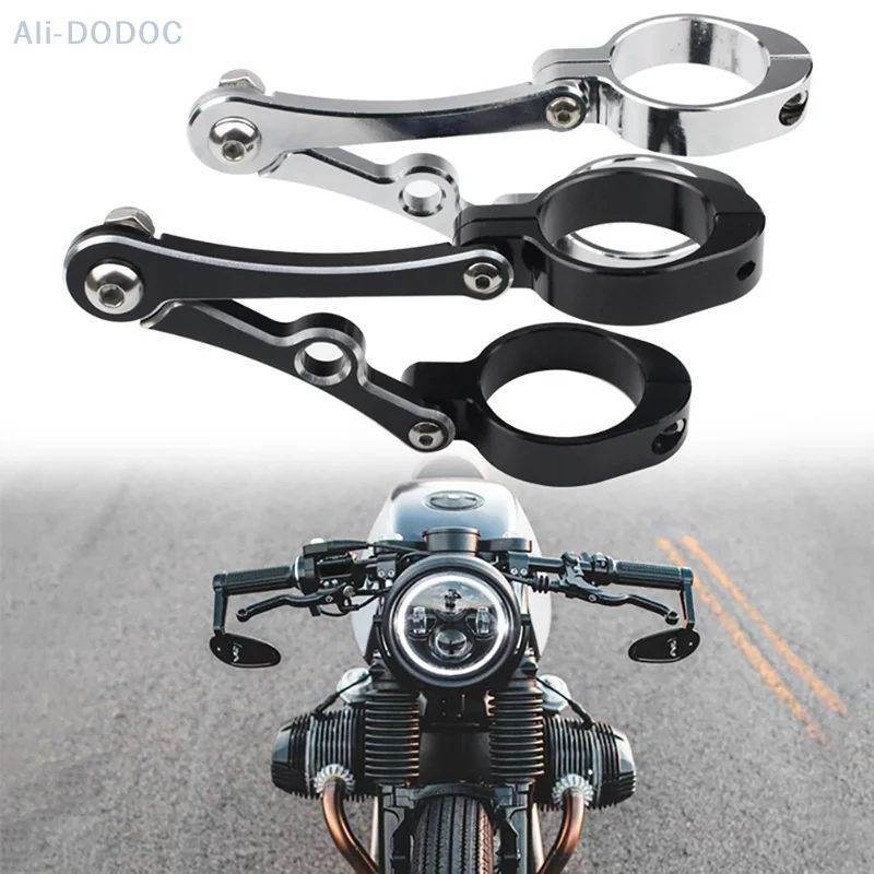 Motorcycle Headlight Bracket Mount Clamp 39mm-41mm CNC Fork Tube Spotlight Holder For  Cafe Racer Chopper Bobber Universal