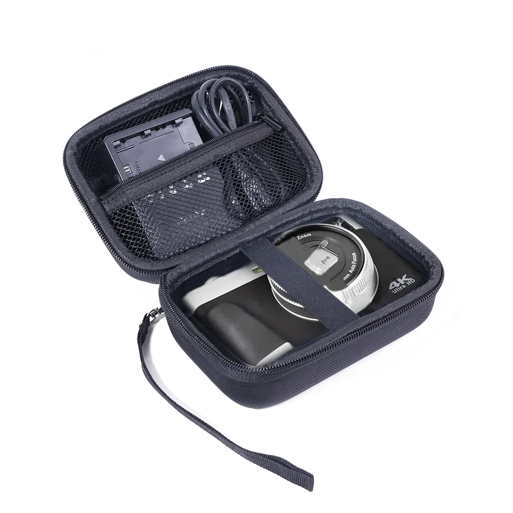 Portable Small Camera Carrying Case Compact Electronics Accessories Storage Box for Travel School Camping Hard Shell Pouch