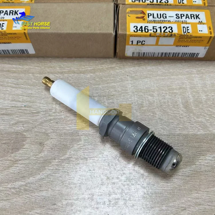 Hangood excavator parts 346-5123  Engine Ignition Spark Plug for CAT G3516C G3512E G3516E PMG3516  Replacement Spark Plug