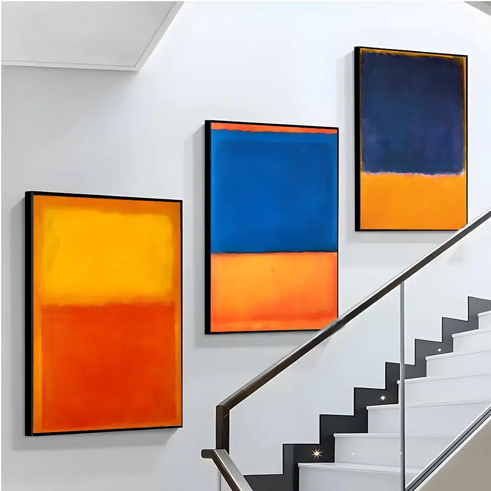 Famous Mark R-Rothko Abstract Multicolor Poster Self-adhesive Wall Art For Home Bar Cafe Movie Theater Decor DIY Modern Print Fo