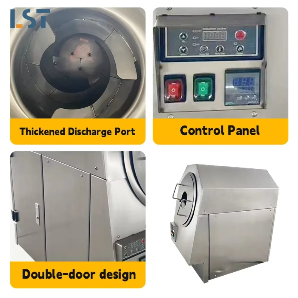 محامص القهوة الكهربائية ومعالجات الفول السوداني لخبز المكسرات والدقيق والذرة والقمح وفول الصويا وبذور السمسم. #2