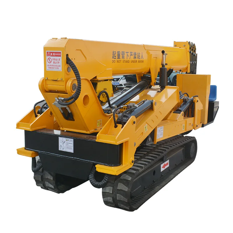 5 Ton Spider Crane with Long Arm Crawler Crane Hydraulic Lifting Machinery for Glass Installation High Rise Building Customized