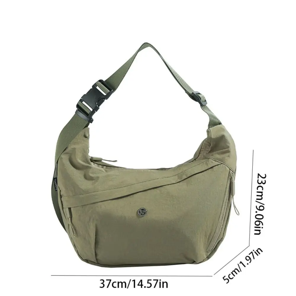 Korean Style Nylon Crossbody Bag Large Capacity Handbag Oxford Cloth Shoulder Bag Pure Color All-match Dumpling Bag Women
