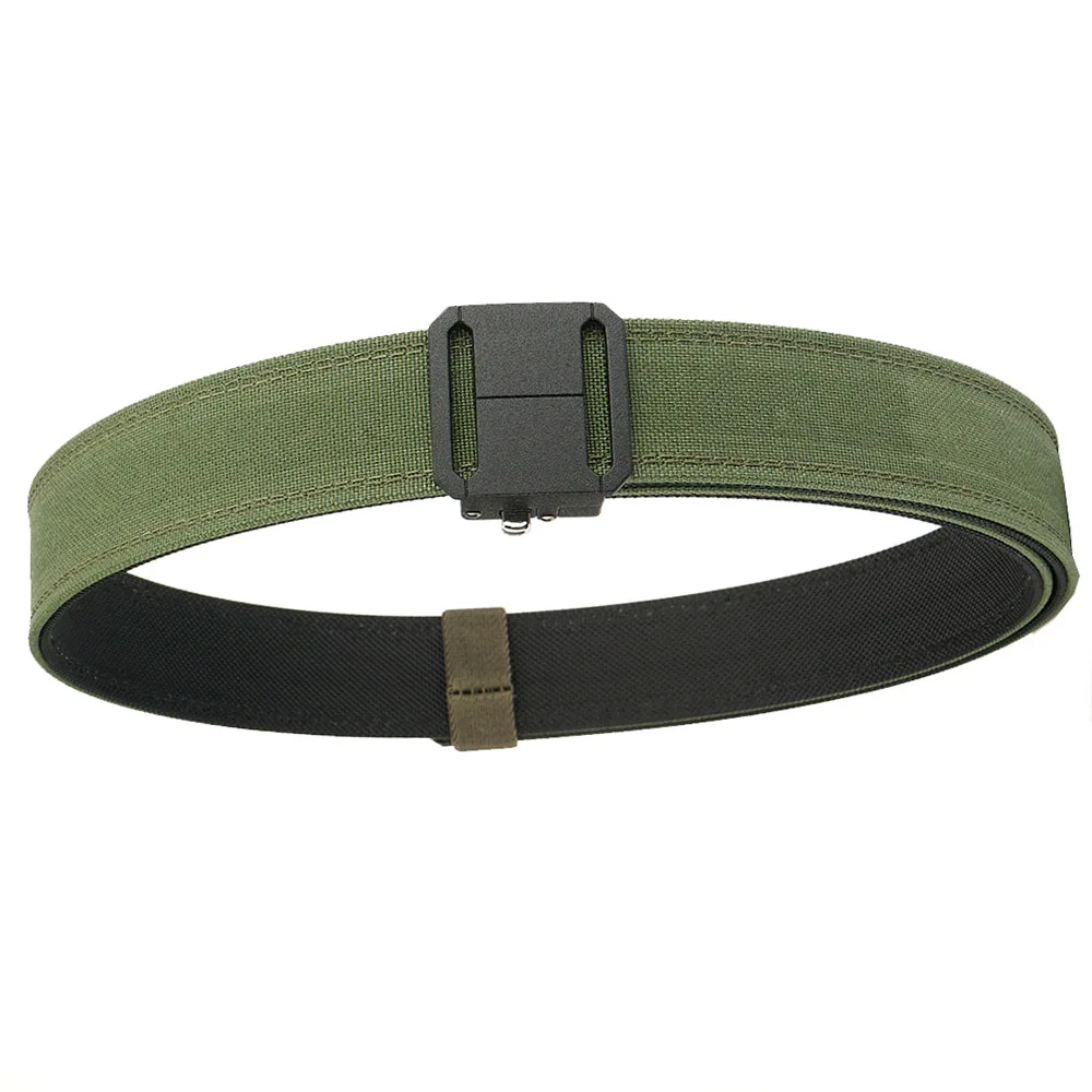 حزام خصر سميك تكتيكي مزدوج الطبقة من العلامة التجارية TUSHI للرجال حزام خصر من النايلون 3.8 حزام خصر مسدس بإبزيم أوتوماتيكي عريض #1