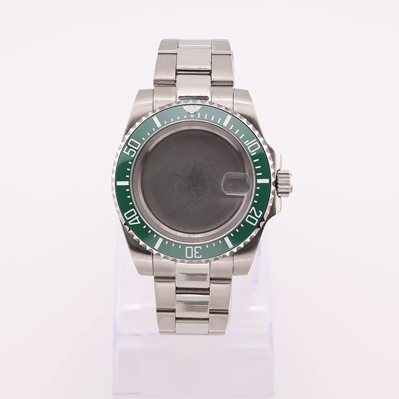 40mm 크리스탈 다이버 시계 Submariner 모델 NH34 NH35 NH36 무브먼트 스테인레스 스틸